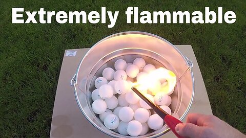 Why Are Ping Pong Balls So Flammable? Lighting 100 Ping Pong Balls On Fire