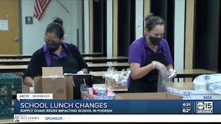 School cafeterias forced to make menu changes due to supply chain shortages