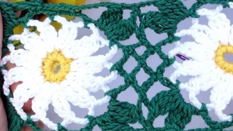 How to join crochet lace squares motifs