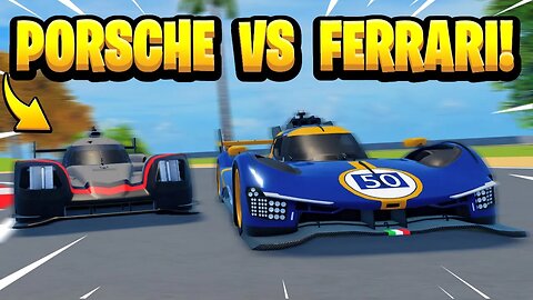 Porsche Racecar VS Ferrari Racecar in ROBLOX Vehicle Legends!