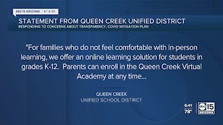 Parent group in Queen Creek District pushing for more transparency as COVID cases rise