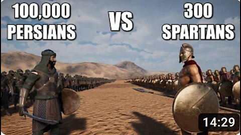 300 SPARTANS VS 100000 PERSIAN'S ULTIMATE BATTLE