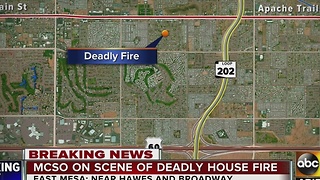 MCSO investigating deadly Mesa area house fire