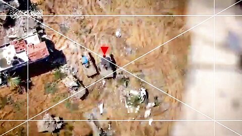 Al-Qassam Drops a Bomb on jEEW Merkava Tank Using a Drone