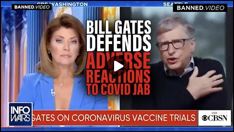 Watch Bill Gates Defend 80% Adverse Reactions to Covid Shot
