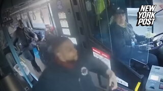 Shocking moment man stabs victim 33 times on Las Vegas bus as it keeps driving