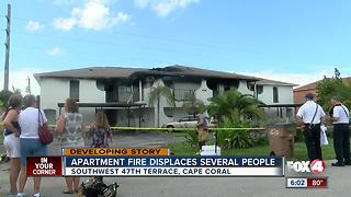 Apartment fire displaces several families in Cape Coral