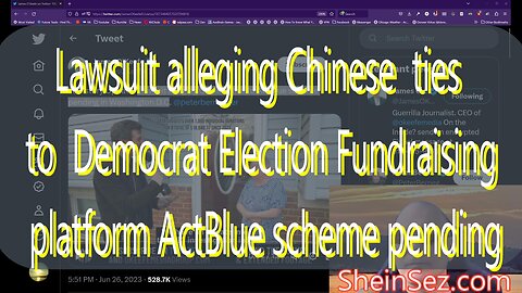 Lawsuit alleging Chinese ties to Democrat election platform ActBlue pending-SheinSez 212