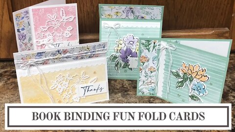 4 Ways to Make Book Binding Cards | Easy Fun Fold Designs
