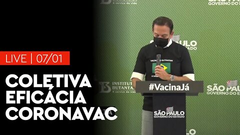 Coletiva: Eficácia da vacina Coronavac - AO VIVO