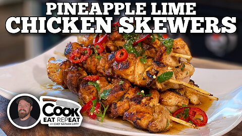 Game Day Pineapple Lime Chicken Skewers | Blackstone Griddles
