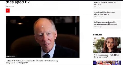 Jacob Rothschild Dead at 87 - Their System is Falling rothschilds cabal