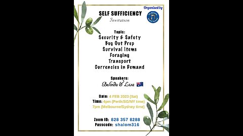 Self Sufficiency series by Belinda and Lisa: Part 2 (4th February 2023)