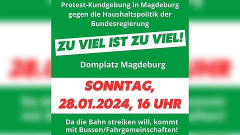Protestkundgebung Magdeburg - 28.01.2024 ab 16 Uhr