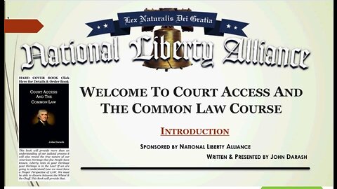 National Liberty Alliance: Court Access and the Common Law Course - Introduction Feb. 2023