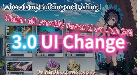 【Ready for ToF 3.0】- More dark crystal on the first week! UI BUG!? Where is my Building and Fishing?