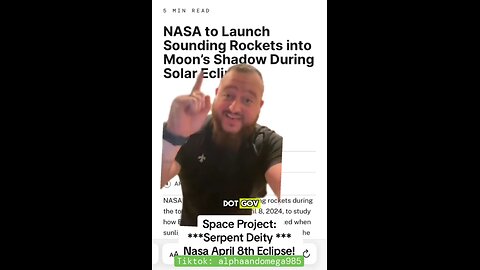 NASA Project Called Serpent Deity Launching 3 Rockets Into Eclipse
