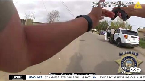Body cam footage shows arrest of man allegedly involved in 2 shooting deaths