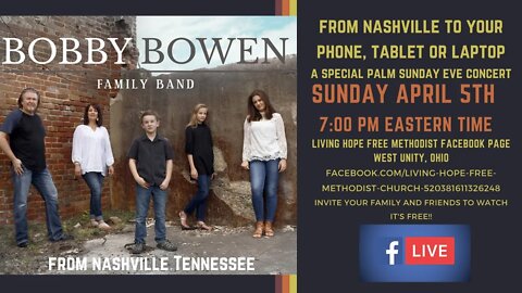 Facebook Live Living Hope Free Methodist Church 4/5/20