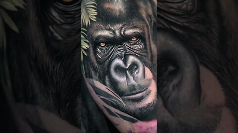 The Most Creative Gorilla Tattoo #shorts #tattoos #inked #youtubeshorts