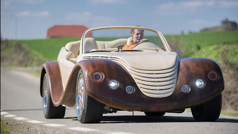 Car-pentry: Man Spends $20,000 Building Wooden Concept Car