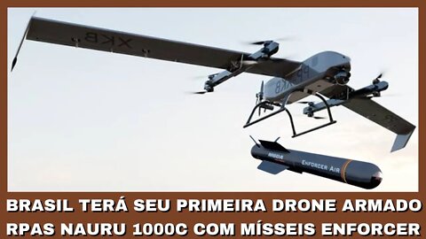 Brazil Will Have Its First Armed Drone RPAS Nauru 1000C With Enforcer Missiles-XMOBOTS-MBDA Sign MoU