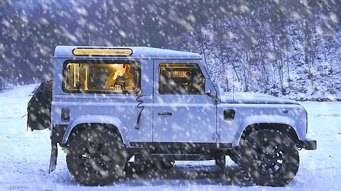 +86°F hot winter car camping with the landrover defender.
