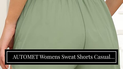 AUTOMET Womens Shorts Casual Summer Drawstring Comfy Sweat Shorts Elastic  High W