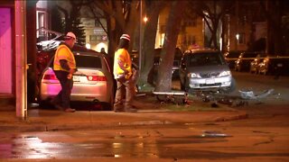 Car drives into building causing gas leak near 21st and National; 3 people arrested