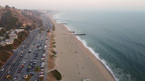 Fantastic drone footage of Santa Monica, California