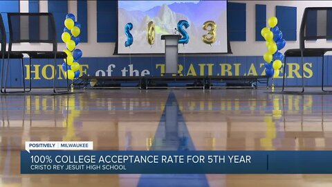 100 percent college acceptance rate for fifth year