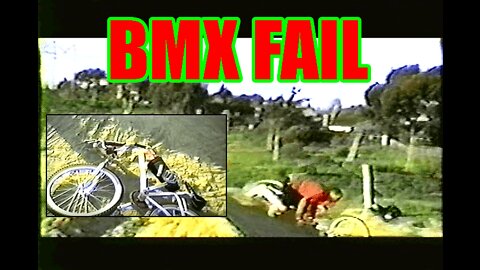 BMX Fail Guy Breaks BMX Bike In Half Frame Smashed In Two