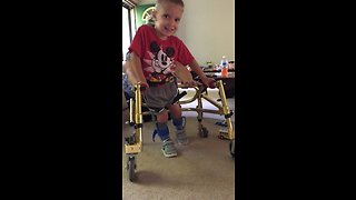 Five-Year-Old Boy With Spina Bifida Learns How To Walk