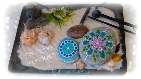 DIY Stone Mandalas Using Nail Polish