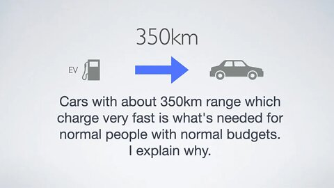 What is the sweet spot range for Electric Vehicles? 350km?