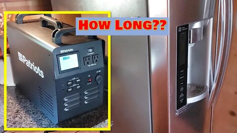 4Patriots solar generator 1800 review-How long will it run a refrigerator?