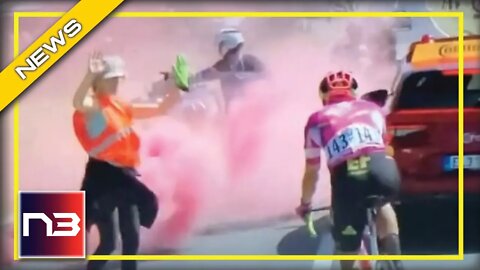 Tour de France FORCED To Stop when Eco-Freaks Throw Bombs Filled With Smoke At Race