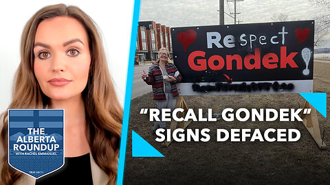 Leftists wreck “Recall Gondek” signs