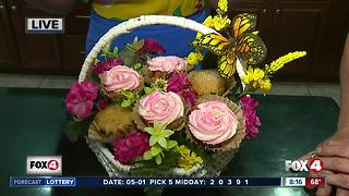 Mother's Day cupcake flower arrangements