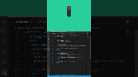 How to Build a Traffic Light with HTML and CSS in 60 Seconds #shorts #web