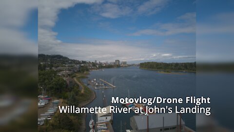 Motovlog / Drone Flight - Willamette River @ Portland