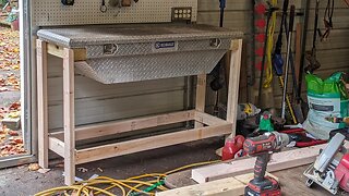 Turning an Old Truck Toolbox Into a Shop Table