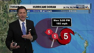 7 a.m. Monday Dorian updated