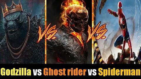 Godzilla vs Ghost rider vs Spiderman!!बताओ कोन जीतेगा इस battle मै#godzilla #spiderman #ghostrider