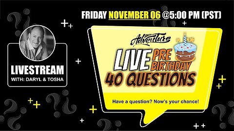 NOV 06 - LIVE PRE BIRTHDAY 40 Question Challenge | VANCITY ADVENTURE