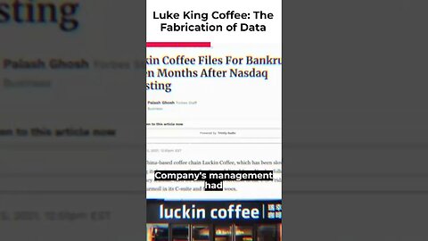 Luckin king coffee the fabrication of data