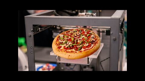 HD 3d printing pizza on a contract from NASA HD