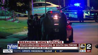 Suspect injured in south Baltimore police-involved shooting