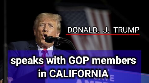 Donald Trump speaks with GOP members in California. #Gop