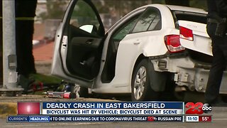 Deadly crash in East Bakersfield kills cyclist